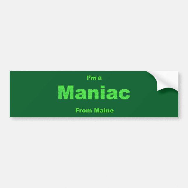 Autocollant De Voiture Maniaque du Maine (Devant)