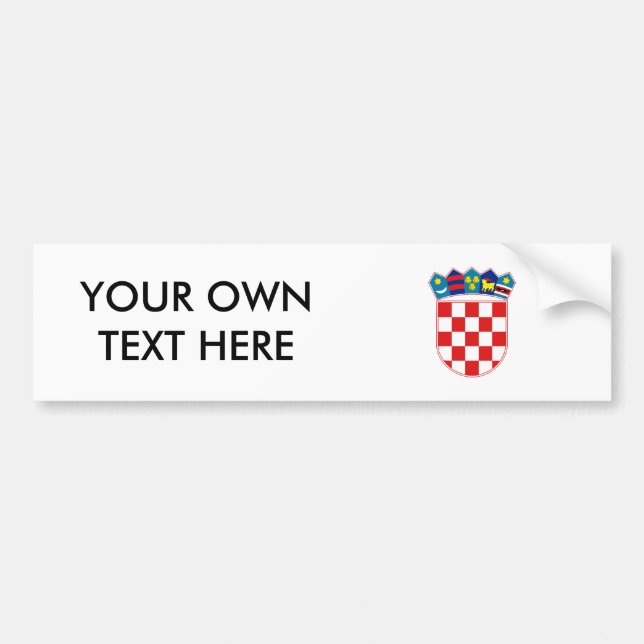 Autocollant De Voiture Manteau de la Croatie des bras (Devant)