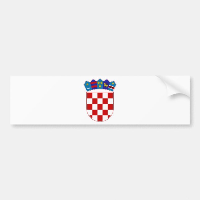Autocollant De Voiture Manteau de la Croatie des bras (Devant)