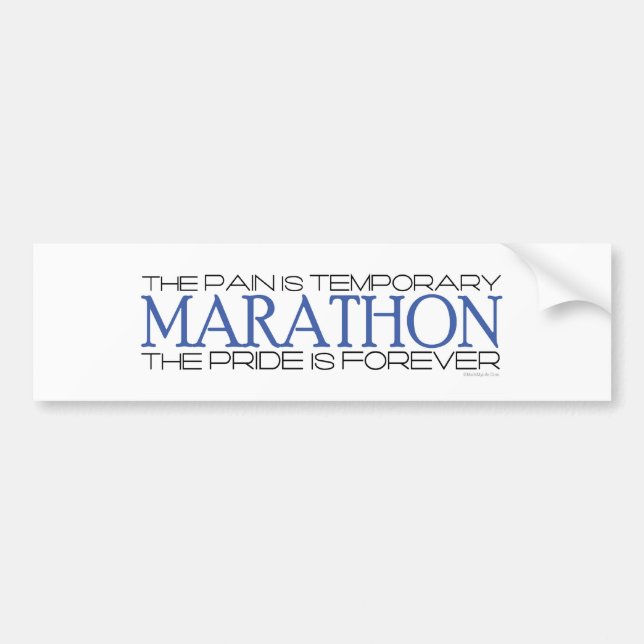 Autocollant De Voiture Marathon - la fierté est Forever (Devant)