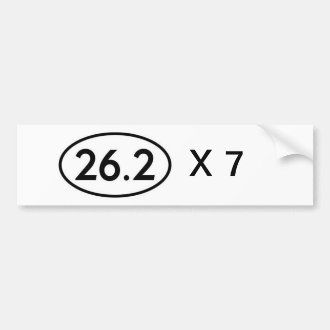 Autocollant De Voiture marathoner de 26,2 publications périodiques (Devant)