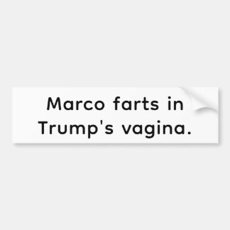 Autocollant De Voiture Marco péte dans le vagin de Trump Hankamer Artjunk