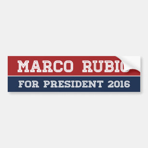 Autocollant De Voiture Marco Rubio pour le président 2016 ligne