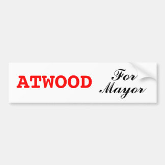 Autocollant De Voiture Margaret Atwood pour le maire adhésif pour