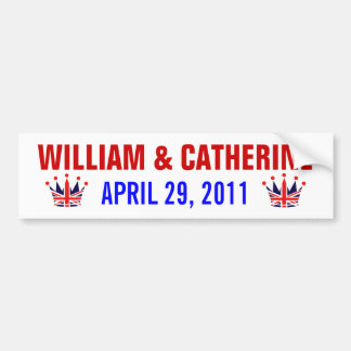 Autocollant De Voiture Mariage royal de William et de Catherine