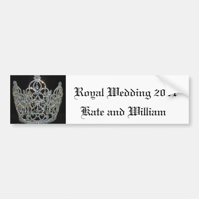 Autocollant De Voiture Mariage royal/Kate & William (Devant)