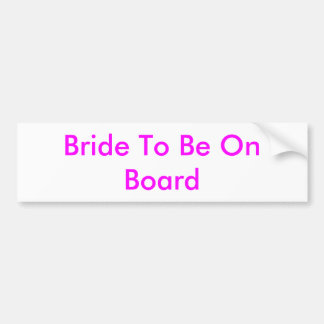 Autocollant De Voiture Mariée à bord