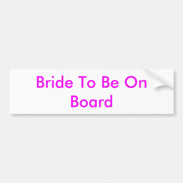 Autocollant De Voiture Mariée à bord (Devant)