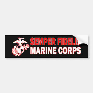 Autocollant De Voiture Marine Corps Semper Fidelis Bumper Sticker