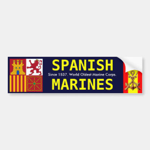 AUTOCOLLANT DE VOITURE MARINES ROYALES ESPAGNOLES
