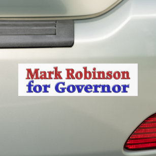Autocollant De Voiture Mark Robinson pour Gouverneur avec le texte bleu r