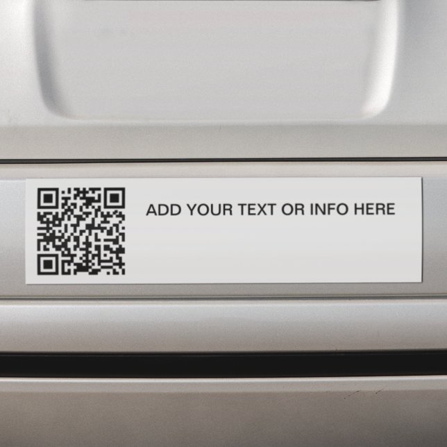 Autocollant De Voiture Marque promotionnelle QR Code & Simple Text Car (Créateur téléchargé)