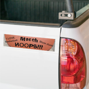 Autocollant De Voiture Mars HOOPS Love Basketball
