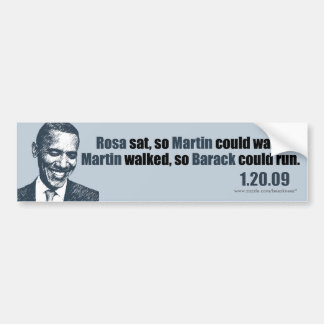 Autocollant De Voiture Martin a marché ainsi Barack pourrait fonctionner