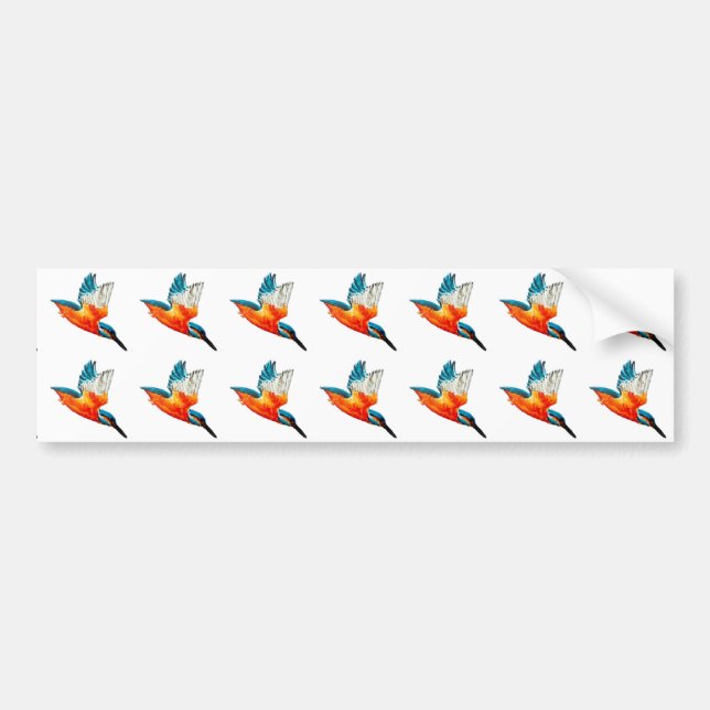 Autocollant De Voiture Martins-pêcheur de vol (Devant)