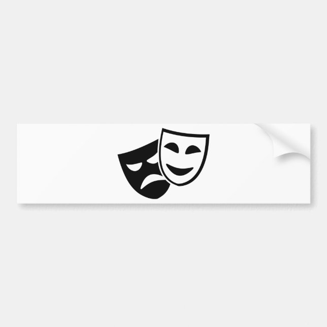 Autocollant De Voiture Masques d'acteur (Devant)