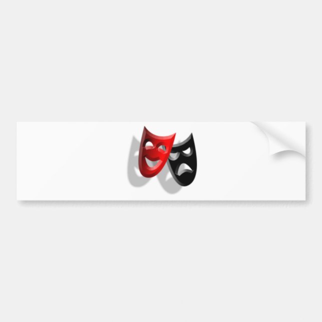Autocollant De Voiture Masques de drame (Devant)