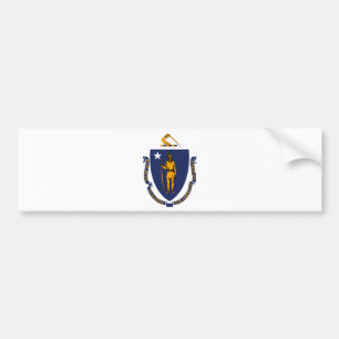Autocollant De Voiture Massachusetts State Flag Design
