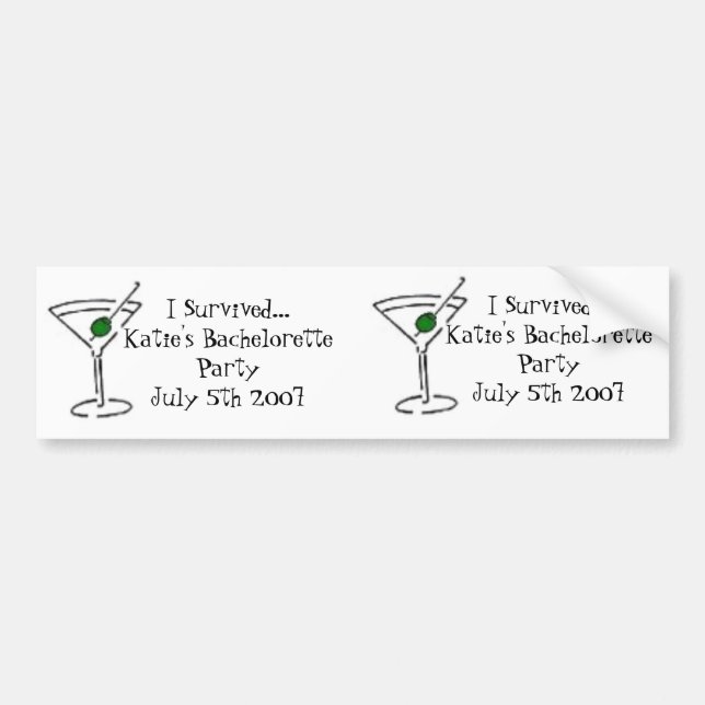 Autocollant De Voiture matini, matini, j'ai survécu… à Bacheloret de (Devant)