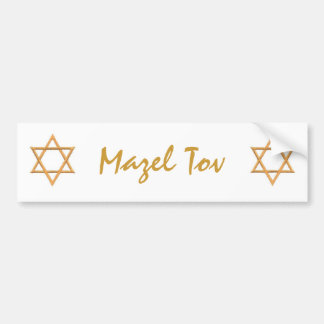 Autocollant De Voiture Mazel Tov/Étoile de David