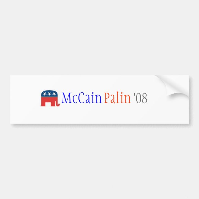 Autocollant De Voiture McCain et Palin '08 (Devant)