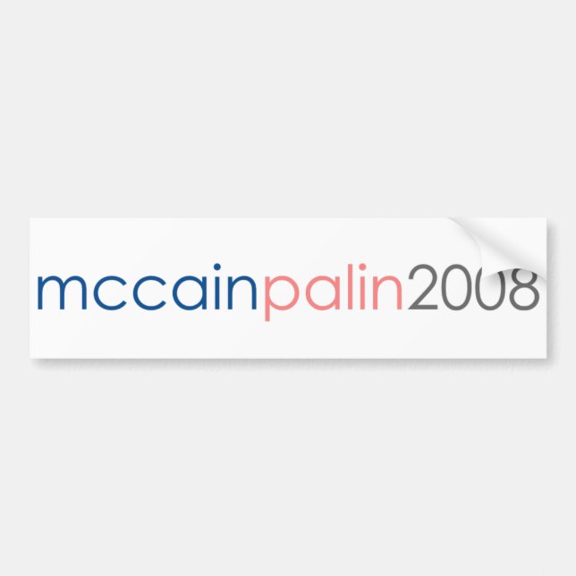 Autocollant De Voiture McCain Palin 2008 (Devant)