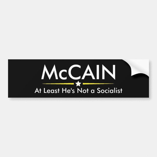 Autocollant De Voiture McCain pour le Président adhésif pour pare-chocs (Devant)