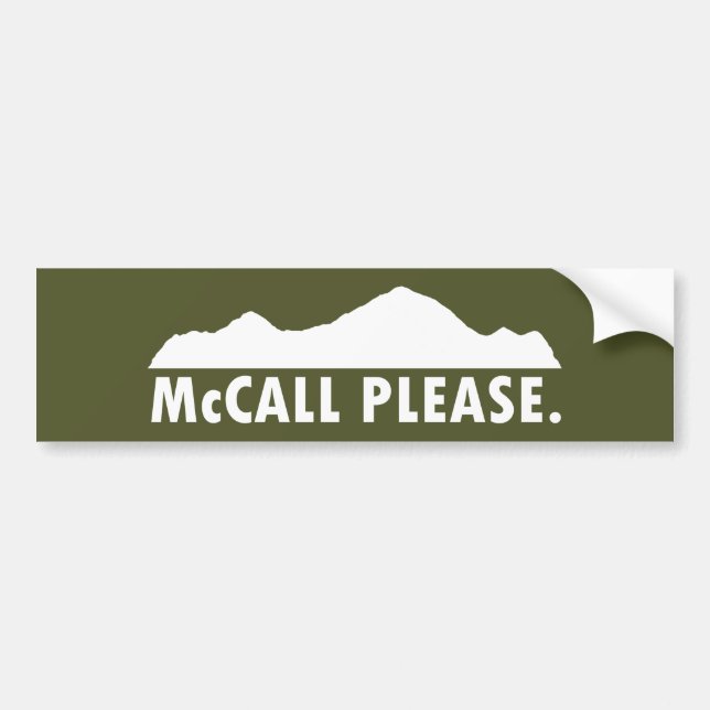 Autocollant De Voiture McCall Idaho S'Il Vous Plaît (Devant)