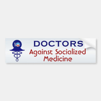 Autocollant De Voiture Médecine socialisée de médecins Against