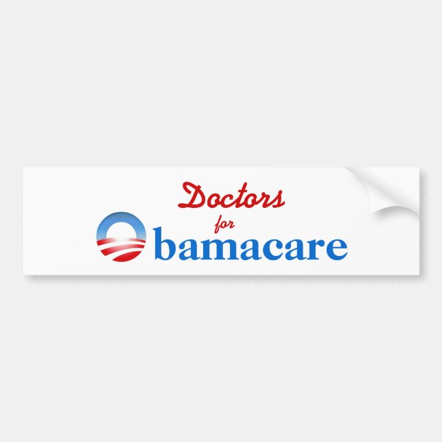 Autocollant De Voiture Médecins pour Obamacare (Devant)