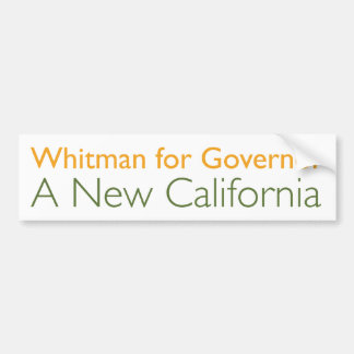 Autocollant De Voiture Meg Whitman pour le gouverneur