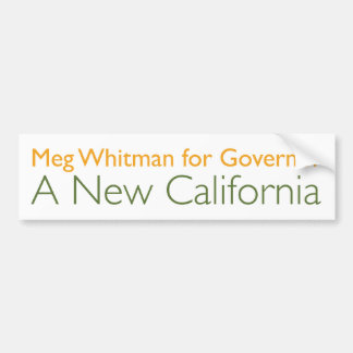 Autocollant De Voiture Meg Whitman pour le gouverneur