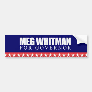 Autocollant De Voiture Meg Whitman pour le gouverneur 2010