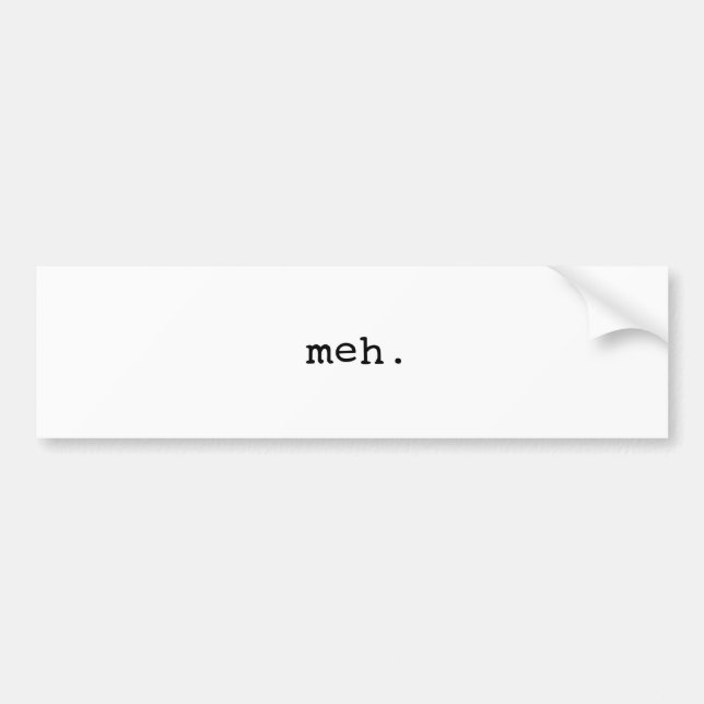 Autocollant De Voiture Meh. (Devant)