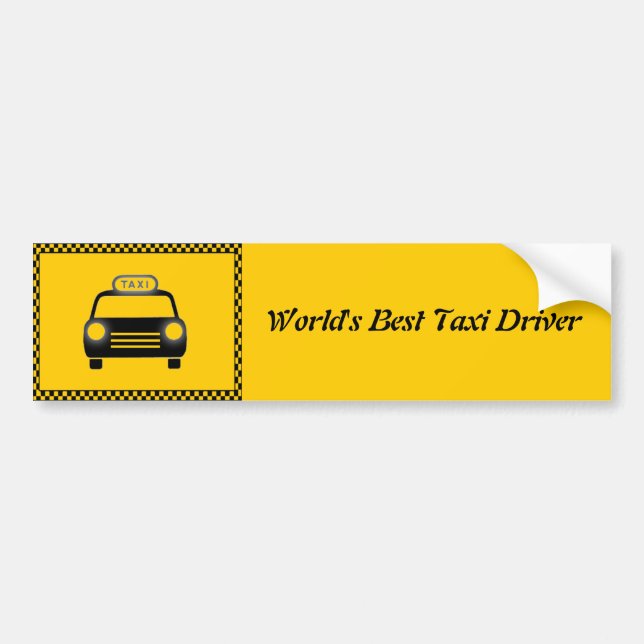 Autocollant De Voiture Meilleur Sticker De Chauffeur De Taxi Monde (Devant)