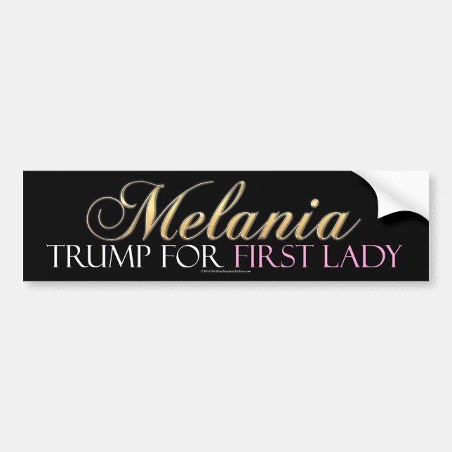 Autocollant De Voiture Melania Trump pour la première dame Bumper Sticker (Devant)