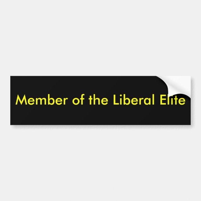 Autocollant De Voiture Membre de l'élite libérale (Devant)