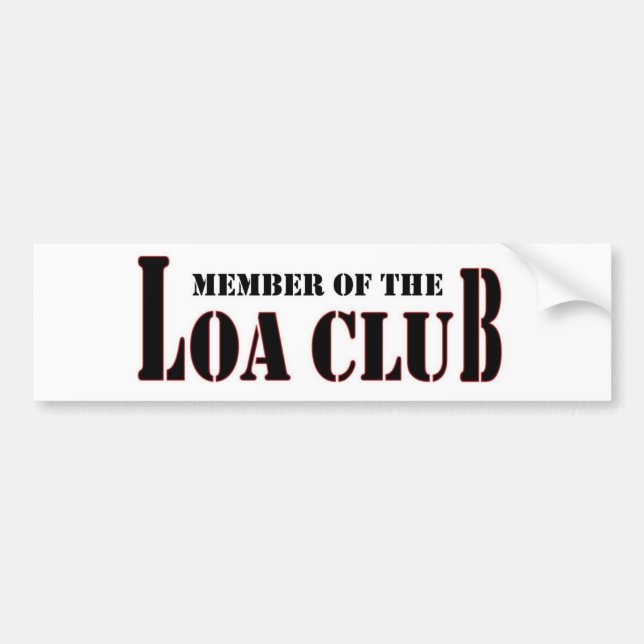 Autocollant De Voiture Membre du club de LOA (Devant)