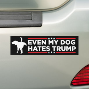 Autocollant De Voiture Même mon chien déteste Trump anti-Trump