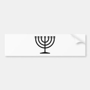 Autocollant De Voiture Menorah juive (symbole du judaïsme)