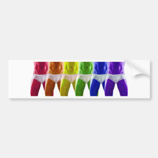 Autocollant De Voiture Men's Rainbow Underwear