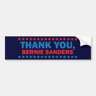 Autocollant De Voiture Merci, Bumper Sticker Bernie Sanders