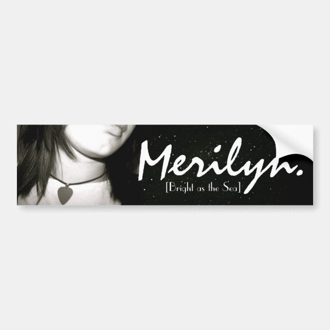Autocollant De Voiture Merilyn [lumineux comme mer] (Devant)