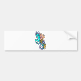 Autocollant De Voiture mermaid équitation
