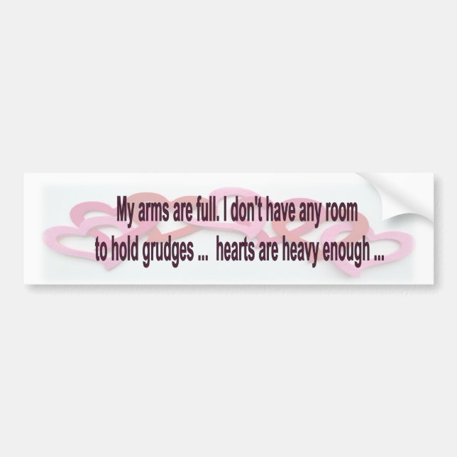 Autocollant De Voiture Mes bras sont pleins (Devant)