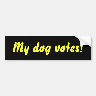 Autocollant De Voiture Mes votes de chien ! adhésif pour pare-chocs