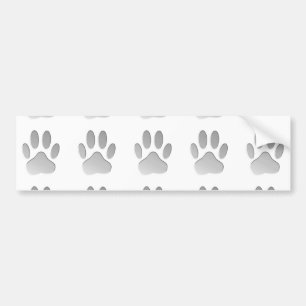 Autocollant De Voiture Metal-Look Dog Paw Print