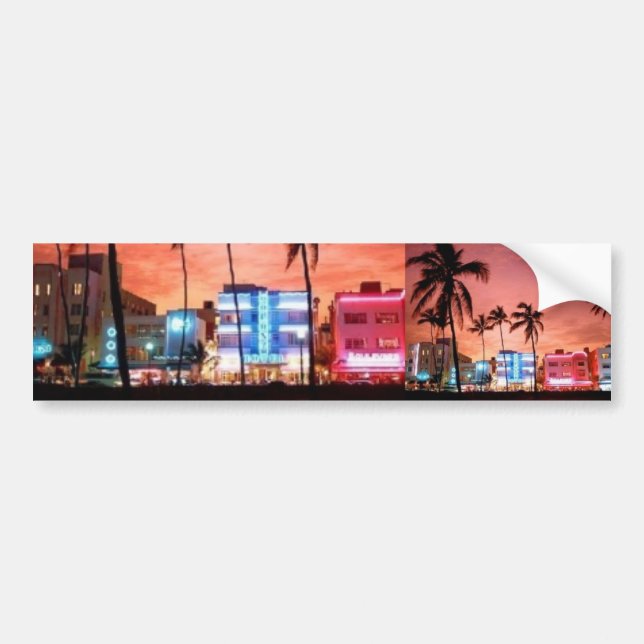 Autocollant De Voiture Miami Beach, la Floride (Devant)