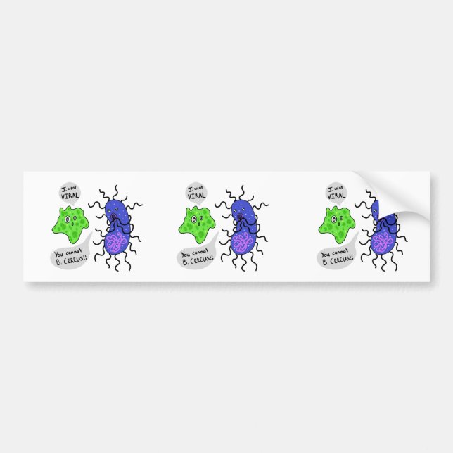 Autocollant De Voiture Microbes Virales (Devant)