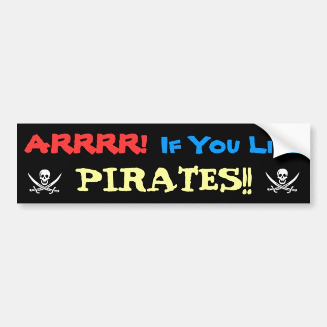 Autocollant De Voiture Miel pour pirates ! (Devant)